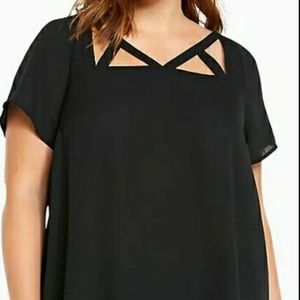 Torrid Georgette Cage Top size 3